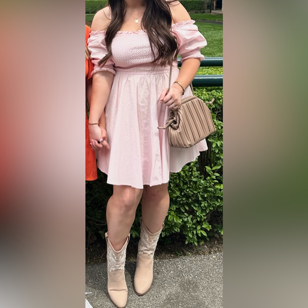 Baby Pink Smocked Dress